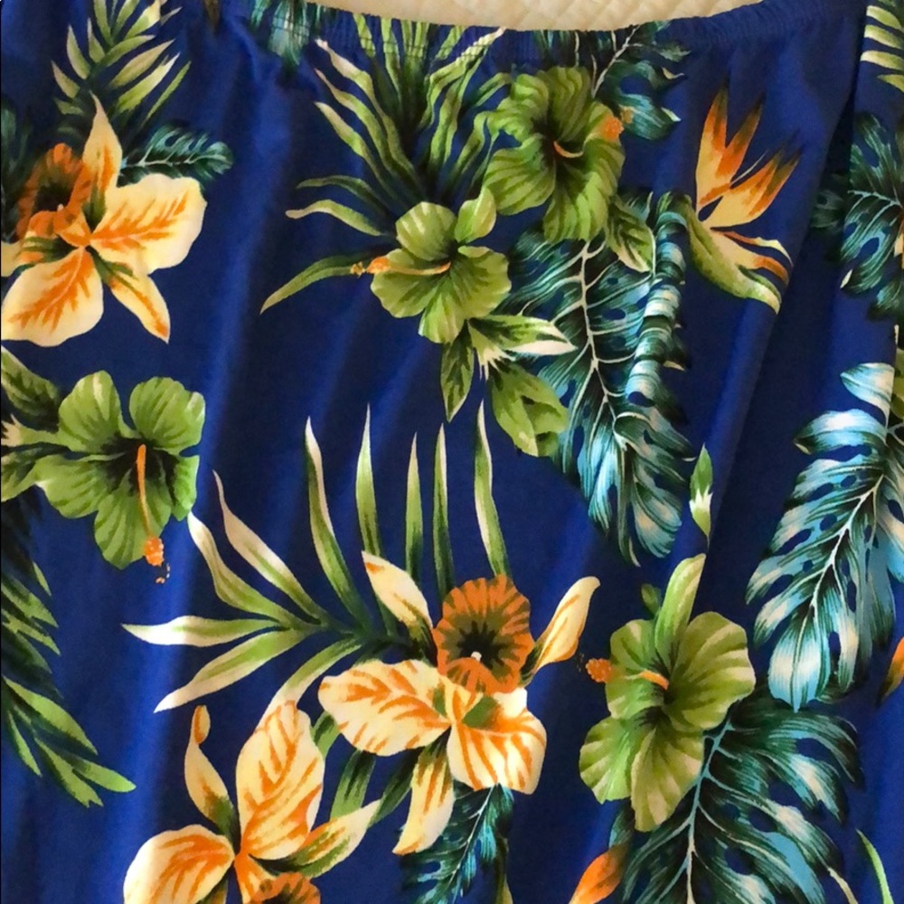 GIRLY & FLIRTY BLUE OFF SHOULDER FLORAL TOP - Picture 5 of 5